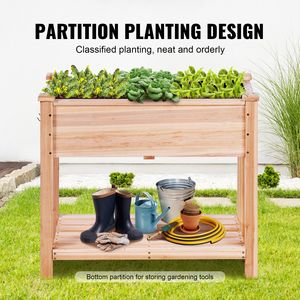 Fioriera Rialzata in Legno WPC 34 X 18 X 30 Pollici con Gambe per Giardino, Ideale per Coltivare Fiori e Verdure all'Aperto - Product Image 5