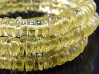 Perles de quartz citron jaunes, polies et lisses, en forme de bouton de pneu, 16 pouces, pour la fabrication de bijoux - Vente en gros