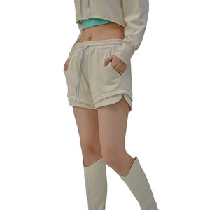 High Waist Double Layer <b>Compression</b> <b>Shorts</b> <b>Women</b> Cotton Outer <b>Short</b> Tights Running Base Layer <b>Shorts</b> Mid Rise Breathable Fabric - Product Image 2