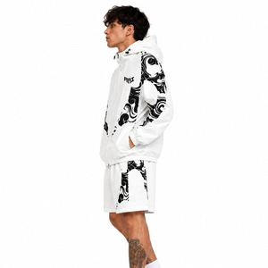 Trendy White Custom Embroidery Patch logo Shorts Tracksuit Windbreaker Lightweight Nylon Patchwork Summer Track Suit Hoodies USA - Product Image 3