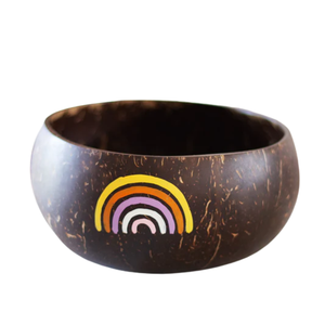 Hand-Painted Rainbow <b>Coconut</b> Bowl Eco-Friendly Natural <b>Coconut</b> <b>Shell</b> Bowl for Salad Smoothie Dessert Wholesale from Vietnam - Product Image 1