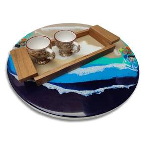 Bandeja de Servir de Madera para Cocina, Té y Café, Bandejas Rectangulares Elegantes y Decorativas para Hotel y Cafetería en Venta - Product Image 4