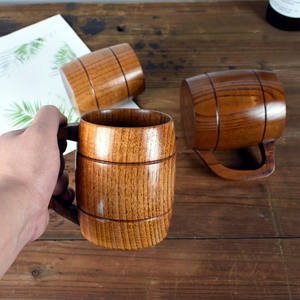 แก้วไม้ธรรมชาติพร้อมหูจับ ดีไซน์สไตล์ญี่ปุ่น แก้วกาแฟรักษ์โลก เหมาะสำหรับของขวัญทางธุรกิจ  รับสกรีนโลโก้ - Product Image 4