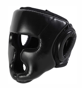 Customized High Quality Breathable Eco-Friendly Leather Boxing Full <b>Face</b> Head Guard-Lightweight Customizable Training Headgear - Product Image 3