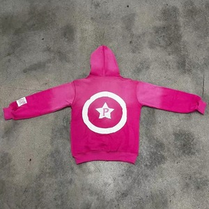 Conjunto Deportivo con Capucha Rosa, Logotipo de Estrella y Estampado de "GIRLS", Ropa Casual de Otoño para Hombre, Material de Algodón y Spandex Tejido - Product Image 6