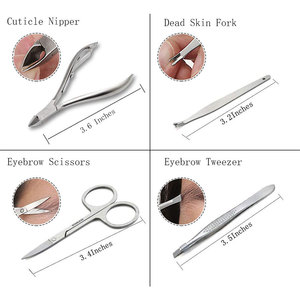 Ensemble de manucure professionnel, coupe-ongles, outils de soin des pieds, kit de toilettage pour femmes en acier inoxydable, 12 pièces pour les voyages ou la maison (doré) - Product Image 4