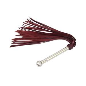 Handmade Genuine Leather Flogger with Thick Handle and Smooth Finish - Product Image 2