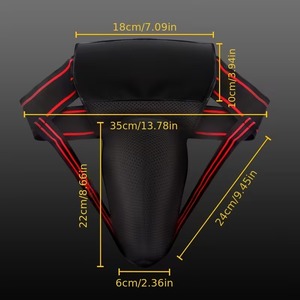 <b>Red</b> Soft Lightweight Contoured Groin Protection <b>Belt</b> for Men Adjustable Sports Waist Support All Seasons Polyester Cotton - Product Image 3