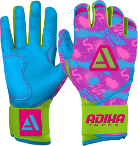 Gants de frappeur de baseball en cuir premium de haute qualité, personnalisables, avec fermeture auto-agrippante, conception à doigts complets, durables et antidérapants pour le poignet - Product Image 1