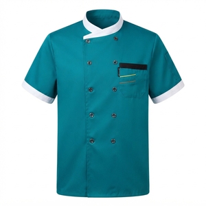 custom Double-Breasted Unisex Polyester/Cotton <b>Chiffon</b> Anti-static Chef Coat Restaurant Uniform Hotel Employees - Product Image 6