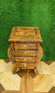 Boîte à bijoux multifonctionnelle en bois sculpté à la main, style moderne, pour le salon - Product Image 2