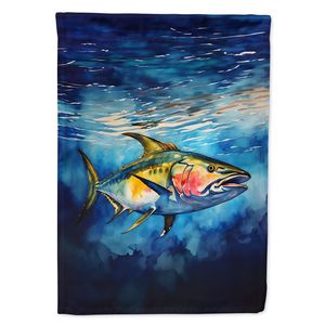 Bandera de jardín de atún de aleta amarilla, bandera decorativa Multicolor para patio, Bandera de buzón de arte para patio, bandera para camas de flores, tamaño de jardín - Product Image 1