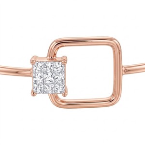 Bracelet unisexe en or blanc avec diamants ronds taille brillant, certifié IGI, style tendance, pour mariage et usage quotidien - Product Image 3