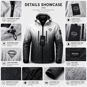 Custom Heat Reactive Fabric Jacket Waterproof Color <b>Changing</b> Thermal Outerwear Windproof Hooded Men <b>Coat</b> OEM Outdoor Sportswear - Product Image 5