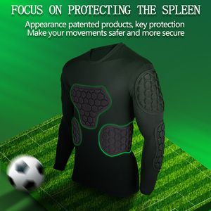 Custom Logo Men's <b>Padded</b> Goalkeeper Jersey Long Sleeve Hex Chest Protection Professional Football Goalie Shirt for Match and Tra - Product Image 5