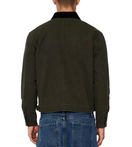 2025 OEM veste en toile travail respirant Logo personnalisé hommes coupe décontractée sergé coton haute qualité veste de travail hommes - Product Image 2
