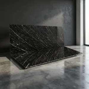 Luxury Marquino Black Granite <b>Stone</b> Premium Polished Granite Slabs for Kitchen Tops Flooring Wall Cladding and Custom Projects - Product Image 2
