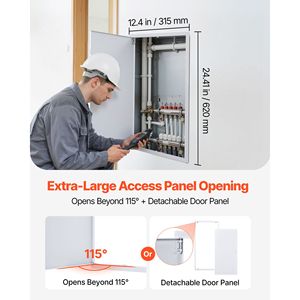 Portello di accesso per cartongesso in acciaio zincato 30.3 x 15.2, facile da installare, per soffitti, con chiusura a vite - Product Image 4