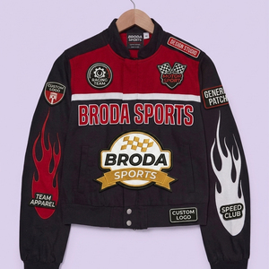 Wholesale OEM ODM Custom Made Embroidered Motorcycle F1 <b>Racing</b> Premium Quality Vintage Varsity Nascar <b>Jacket</b> Stand Patchwork - Product Image 1