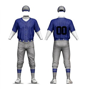 Ensemble uniforme de baseball pour homme, blanc, turquoise, noir, imprimé par sublimation, polyester respirant, manches courtes, coupe classique, toutes saisons - Product Image 5