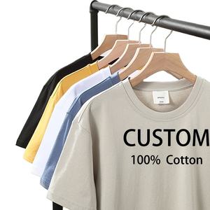 Camisetas de calidad superior Camisetas de cuello redondo para hombres 100% Material de algodón Hombro caído Hombres Camisetas de cuello redondo - Product Image 3