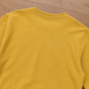 Men's Solid Yellow Crewneck Knitted Long Sleeve Pullover Sweater Autumn Wear Wholesale And Anti-Wrinkled - Product Image 4