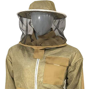 Traje Protector de Nailon para Apicultor, con Velo a Cuadros Amarillo y Marrón, Cobertura Total del Cuerpo, para las Cuatro Estaciones, Uso Casual - Product Image 6