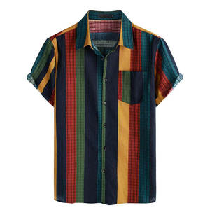 Men Quick Dry Cotton Satin ODM Hawaiian Beach <b>Shirt</b> Tropical Summer Short Sleeve Vacation Resort Fashion Top - Product Image 4