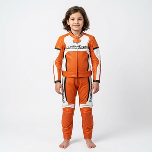 Combinaison de moto en cuir personnalisée pour enfants - Design sur mesure, ajustement personnalisé et logo - Product Image 1