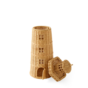 Cesta Decorativa de Mimbre Natural con Forma de Faro, Hecha a Mano, Ecológica, para Habitación Infantil, Venta al Por Mayor, Proveedor OEM - Product Image 1