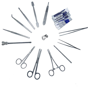 Kits chirurgicaux de qualité supérieure, 13 pièces, en acier inoxydable, comprenant ciseaux, pinces, forceps, et outils de bronzage pour étudiants, prix abordable, OEM - Product Image 2