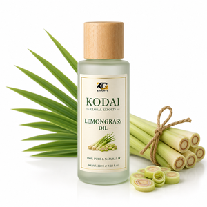 Huile Essentielle de Citronnelle du Tamil Nadu 100% Pure et Naturelle de Qualité Supérieure, Distillée à la Vapeur, pour Aromathérapie et Soin du Visage, par Kodai Global Export - Product Image 1