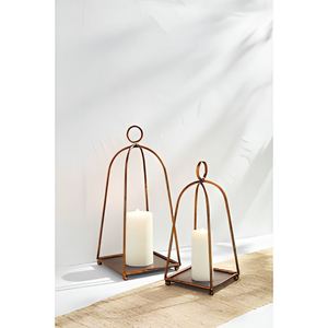 Farol cilíndrico de madera, portavelas decorativo con asa de metal para bodas, fiestas, restaurantes, hoteles, hogar y jardín - Product Image 4