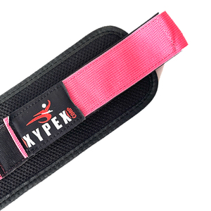 เข็มขัดยกน้ำหนักสีชมพูพร้อมโลโก้สั่งทำ ระบายอากาศได้ดี น้ำหนักเบา ป้องกันอย่างมืออาชีพ ทนทาน ปรับได้ พร้อมที่รัดข้อมือแบบตะขอ - Product Image 5