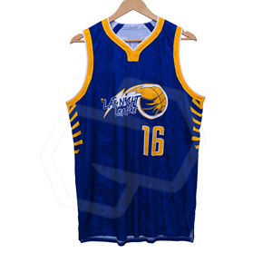 Singlet de basketball sans manches en polyester respirant personnalisé, bleu et jaune, couleur et numéro personnalisés, unisexe adulte, tissu de qualité supérieure - Product Image 1