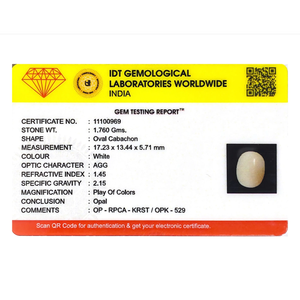 Natural Ethiopian Fire Opal 8.8 Carat Oval Cut Loose Gemstone for Fine Jewelry - Product Image 4