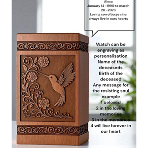 Natural Finish Wooden Urn for Green Burial Wooden Urn with Lock for Secure Ash Storage urn by AYAANS - Product Image 6