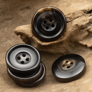 Natural 24L 32L 36L Free Size Buffalo Ox Horn Buttons Coats Clothing Accessories Wholesale Price - Product Image 4