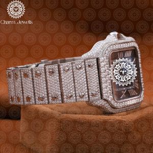 Reloj de Lujo para Hombre Charm_Jewells, de Acero Inoxidable, Caja Cuadrada, Esfera Analógica de 40 mm, Cierre Oculto con Botón, Mecánico, con Cristal de Zafiro - Product Image 2