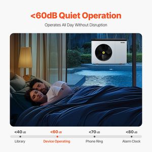 Bomba de calor eléctrica eficiente para piscinas de 22250 BTU para el calentador de piscinas sobre y en el suelo - Product Image 5