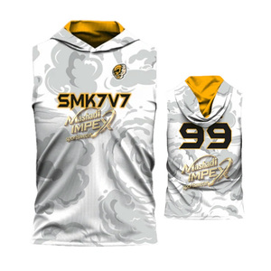 Customized any design in flag football uniforms SMK - 7v7 New men <b>compression</b> sleeveless 7v7 football uniforms - Product Image 6