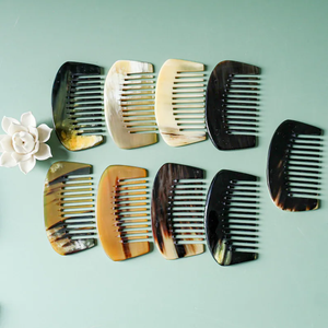 Peine de Cuerno de Búfalo Hecho a Mano, Ecológico, de Excelente Calidad, con Dientes Finos, para Peinar el Cabello, para Uso Diario en Casa y Salón - Product Image 2