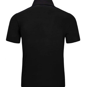 Polo de manga corta para hombre con bloques de color, diseño de cremallera, tejido a rayas, corte regular, estilo casual - Product Image 3