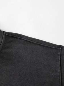 Sudadera con capucha gris oscuro estilo vintage para mujer, con cremallera, holgada, informal, de forro polar suave, estilo streetwear. - Product Image 4