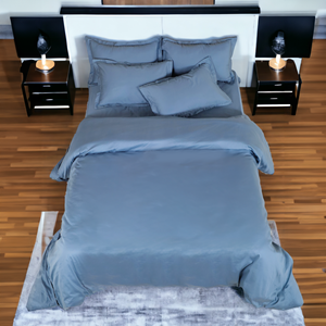 Premium Light Blue Bedsheet Set With <b>Pillow</b> Covers Smooth Comfort - Product Image 4