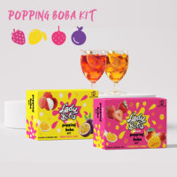 Madame Hong Taiwan Instant Popping Bubble Tea Kit Kleurrijke Fruit Smaken Tapioca Parels Mango Passievrucht Room