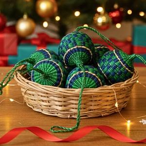 Adornos para Árbol de Navidad, Decoraciones de Bolas de Seagrass, Adornos para el Hogar, Regalo para Niños, Precio al por Mayor, Fabricante de Vietnam 2026 - Product Image 2