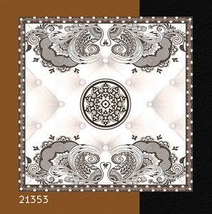 400x400mm Glossy Series Ceramic Floor Tiles Vintage Floral Pattern Digital Printed Indoor Tiles 400x400mm Glossy Ceramic Tiles - Product Image 3