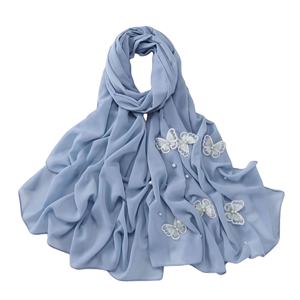 Hijab <b>Women</b> Plain Chiffon Scarf Hijab <b>Wrap</b> Solid Color <b>Shawls</b> Headband Hijabs Scarves Scarf - Product Image 1