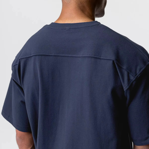 T-shirt oversize ample en coton 210 g/m² 100 %, à épaules tombantes, style streetwear, personnalisable, vierge, en satin tissé épais - Product Image 4